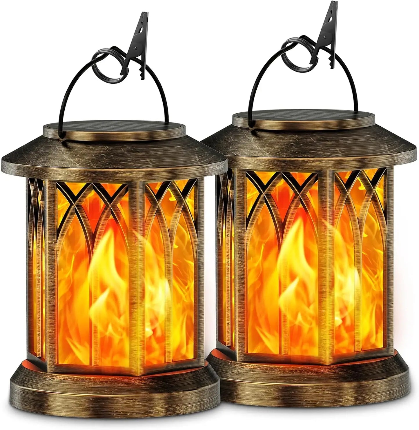 Waterproof Flickering Flame Solar Lantern