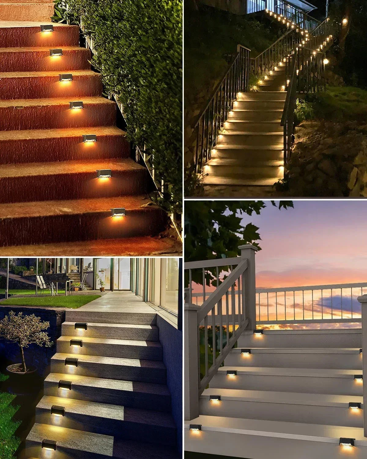 16-Pack Outdoor Solar Deck Lamp For Outdoor Stairs, Steps, Fences, Yards, Patios And Paths
