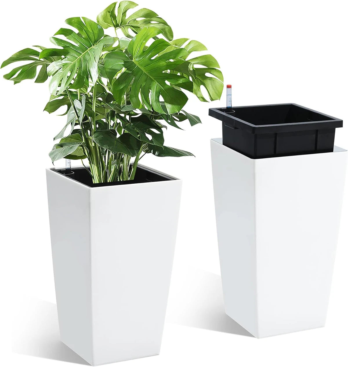Large Plant Pots with Drainage Holes& Water Level Monitor