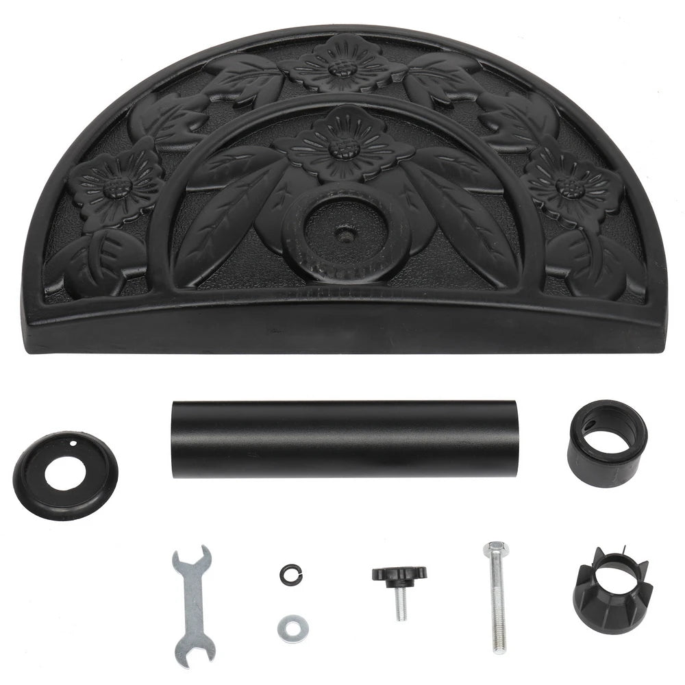 Umbrella Stand Semi-circular Resin Black