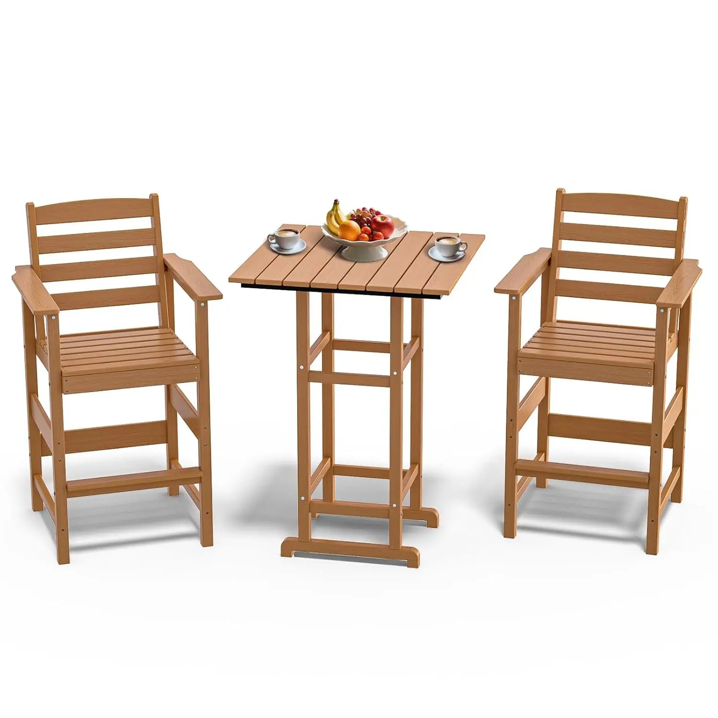 Set of 2 Adirondack Bar Height Chair with Table