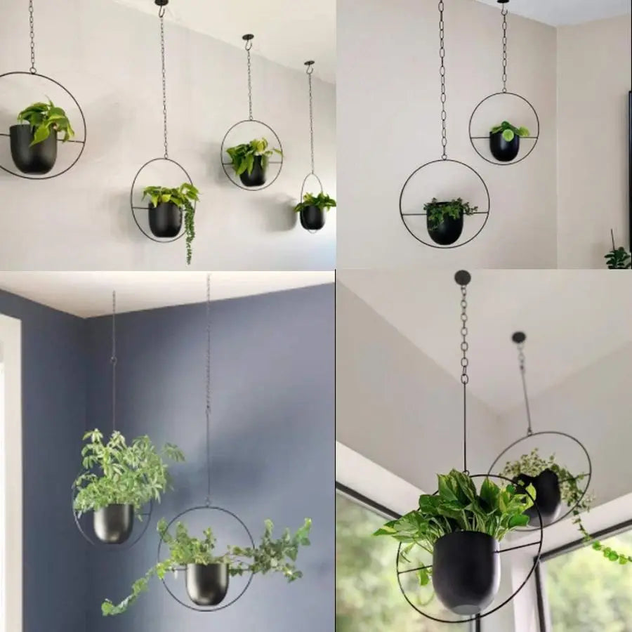 2 Pcs Hanging Planters with Hooks and Chains