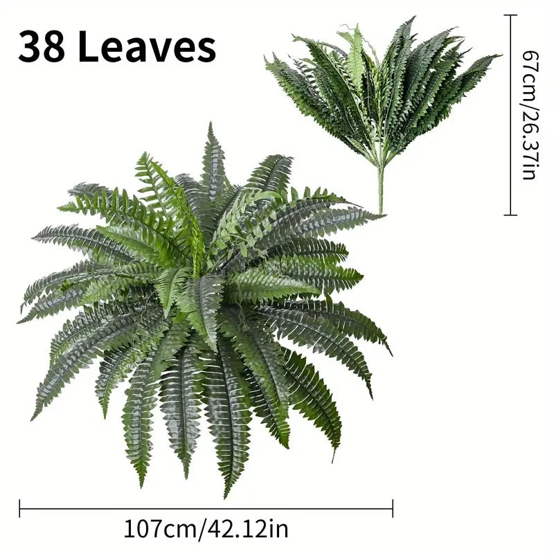 Realistic Artificial Boston Fern Plant