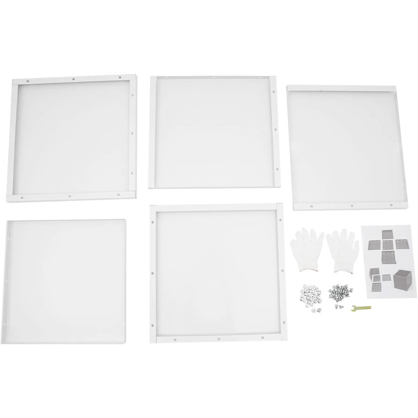 White Steel Square Planter Box
