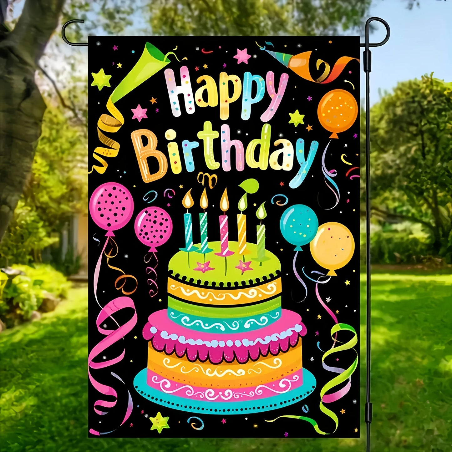 Happy Birthday Garden Flag