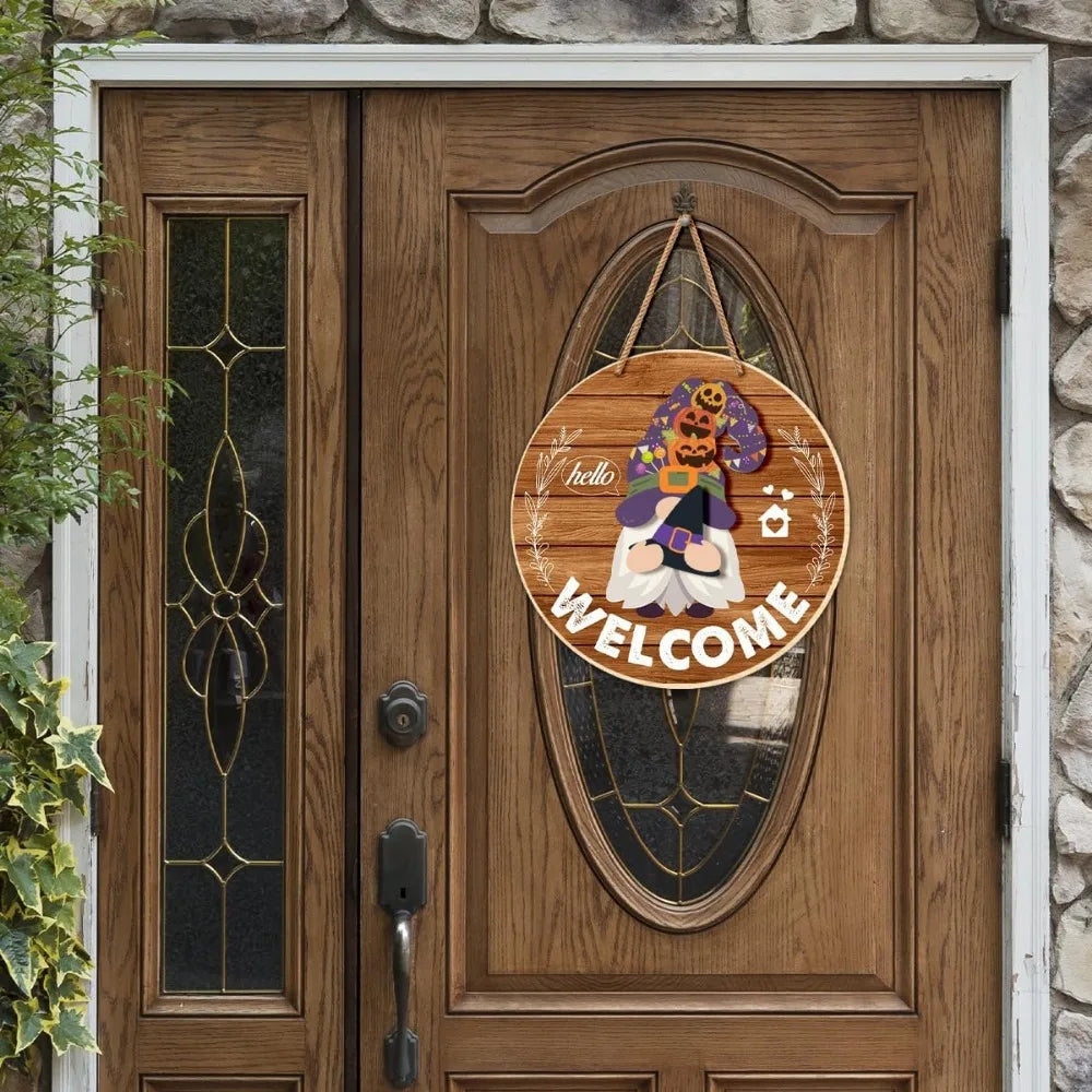All Season Interchangeable Gnome Welcome Sign