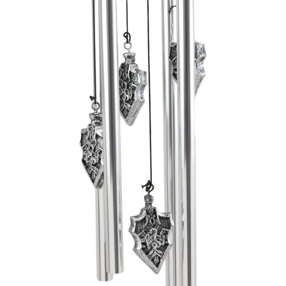 medieval dragon figurine wind chime