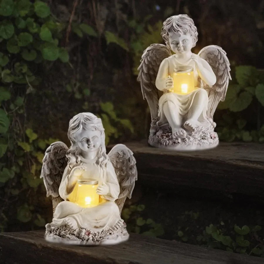 2 Pack Solar Angel Figurine