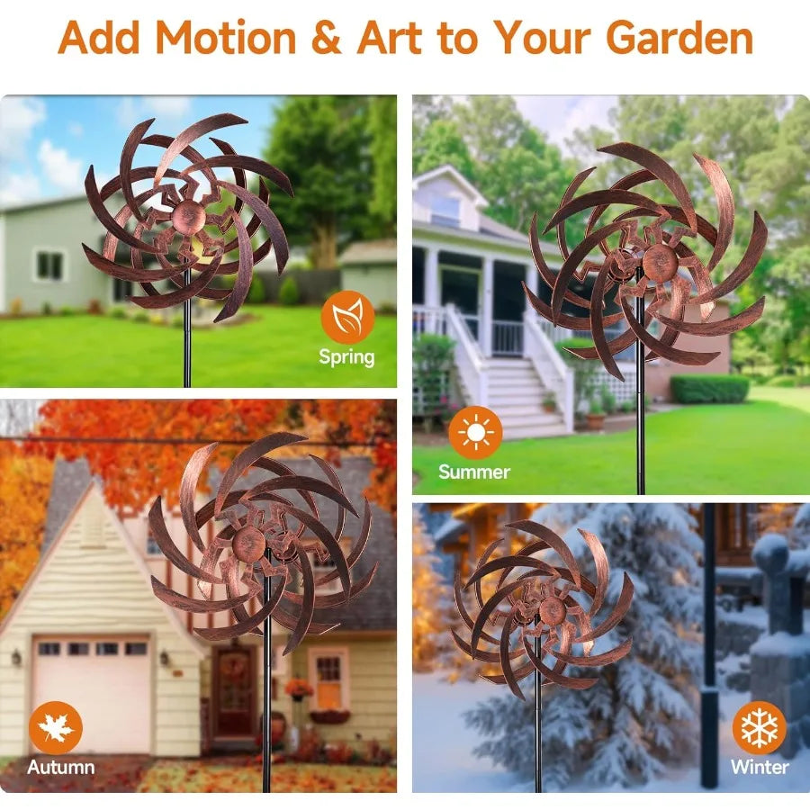 Metal Kinetic Wind Sculpture Spinner