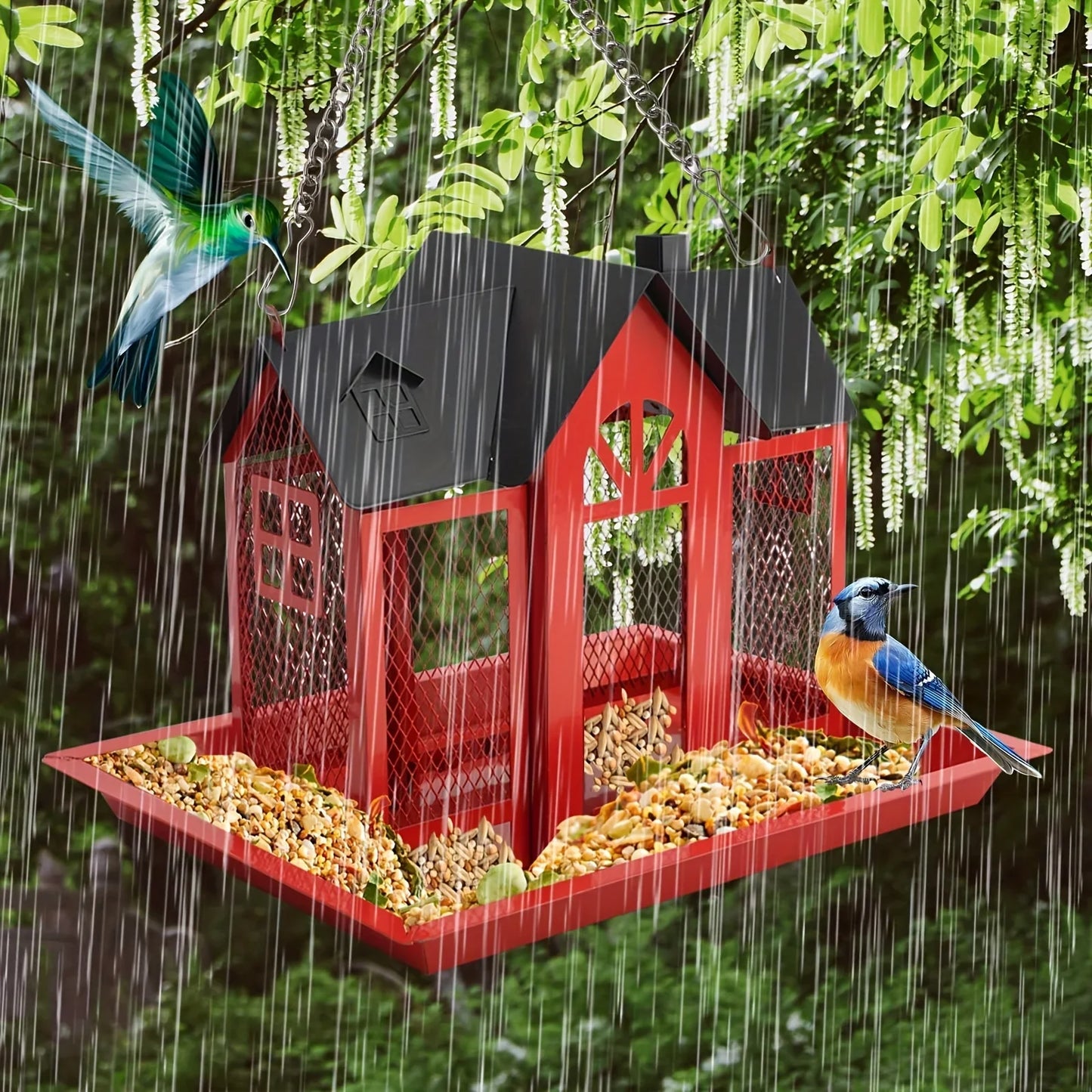 metal mesh wild bird feeder