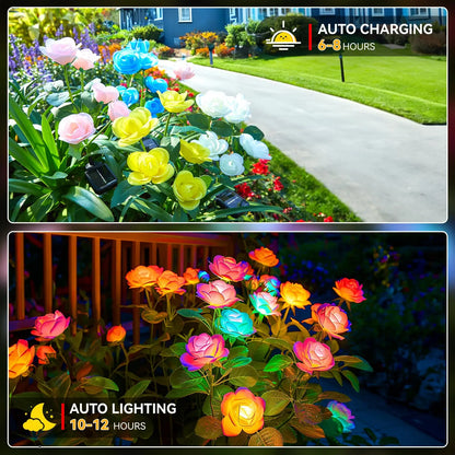 Color Changing Solar Powered Flowers Lights