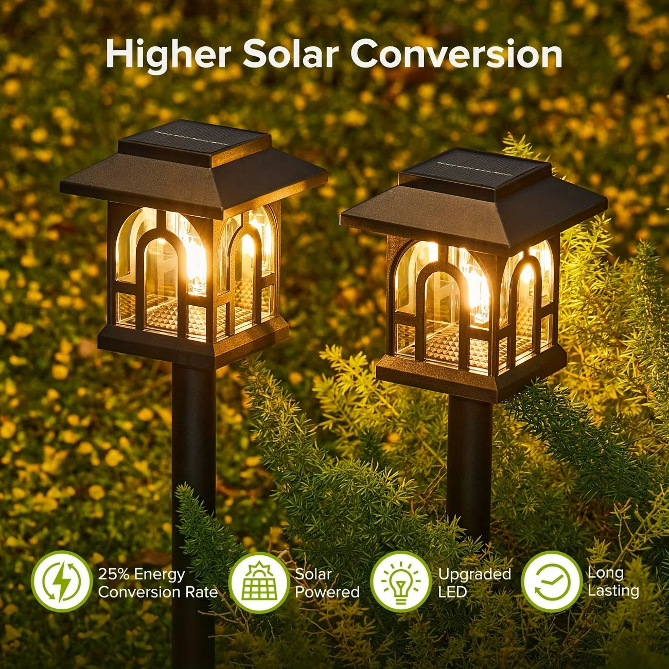 10Pack Solar Pathway Lights