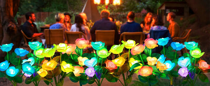 Color Changing Solar Powered Flowers Lights