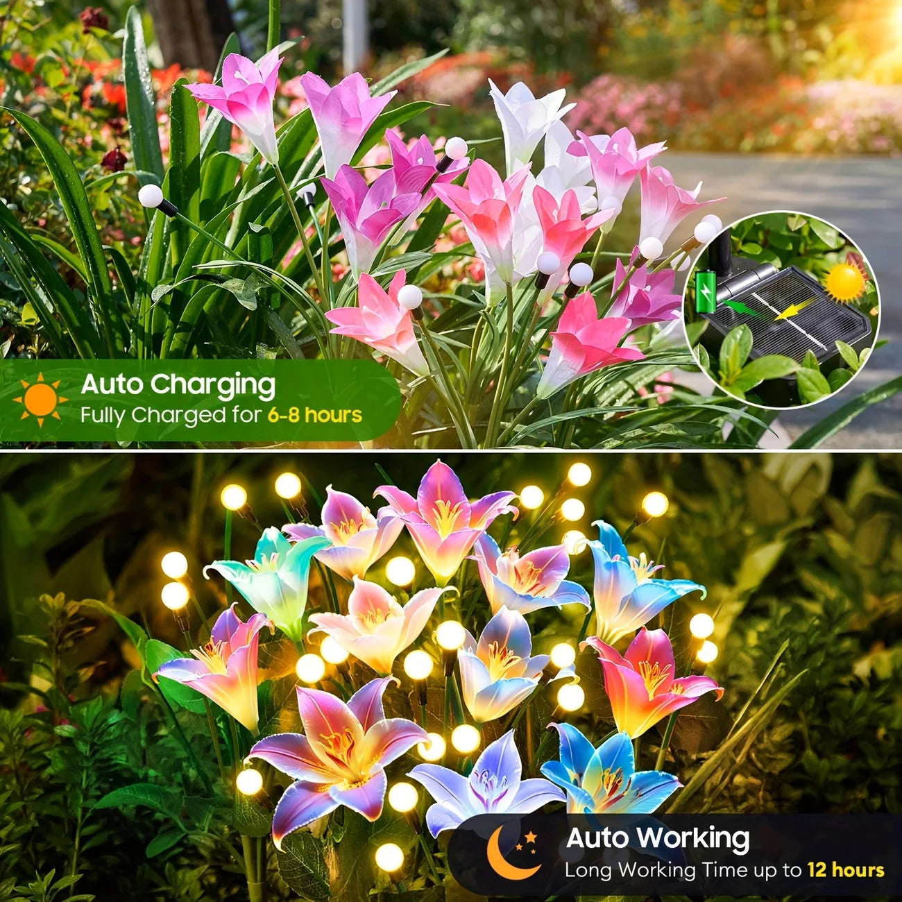 Lily Flower Solar Outdoor Lights