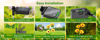16 Glowing Daisy Flowers Solar Lights