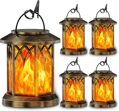 Waterproof Flickering Flame Solar Lantern