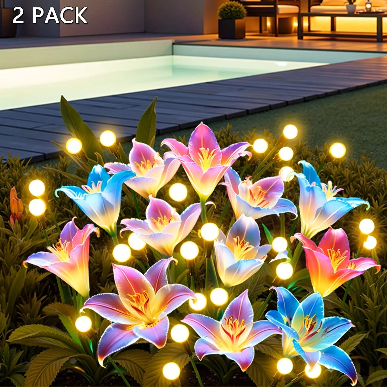 Lily Flower Solar Outdoor Lights