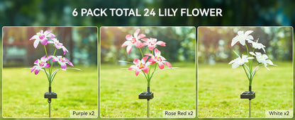 Color Changing Waterproof Solar Lily Flower Light