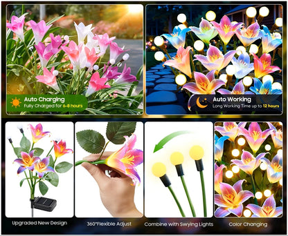 Lily Flower Solar Outdoor Lights