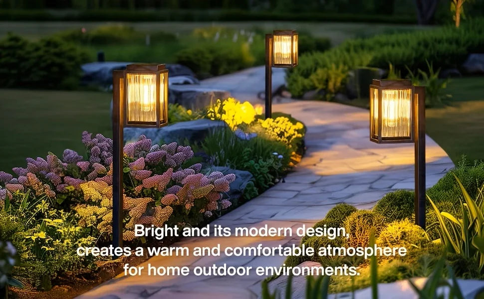 2/6 Pack Solar Pathway Garden Lights