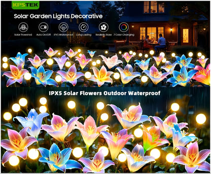 Lily Flower Solar Outdoor Lights