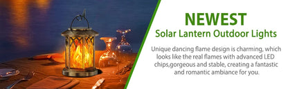 Waterproof Flickering Flame Solar Lantern
