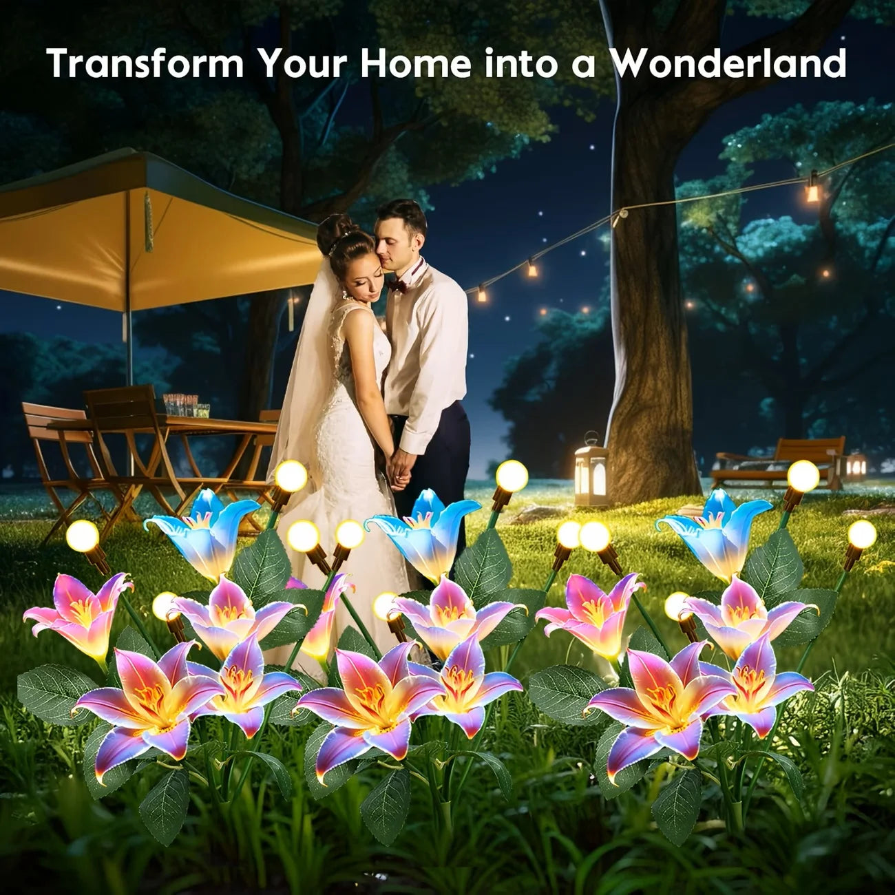 Lily Flower Solar Outdoor Lights