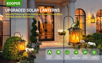 Waterproof Flickering Flame Solar Lantern
