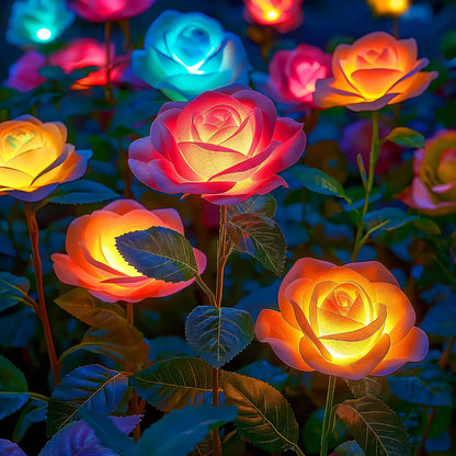 Color Changing Solar Powered Flowers Lights