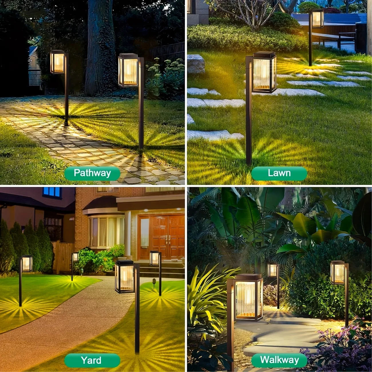 2/6 Pack Solar Pathway Garden Lights