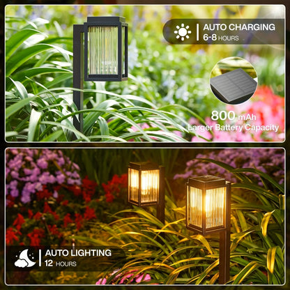 2/6 Pack Solar Pathway Garden Lights