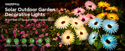 16 Glowing Daisy Flowers Solar Lights