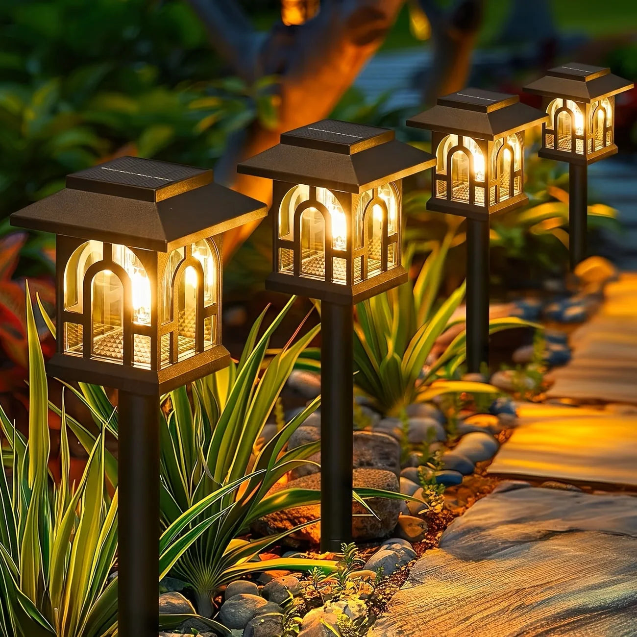 10Pack Solar Pathway Lights