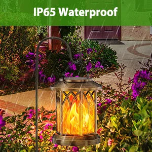 Waterproof Flickering Flame Solar Lantern