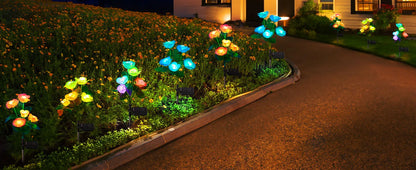 Color Changing Solar Powered Flowers Lights