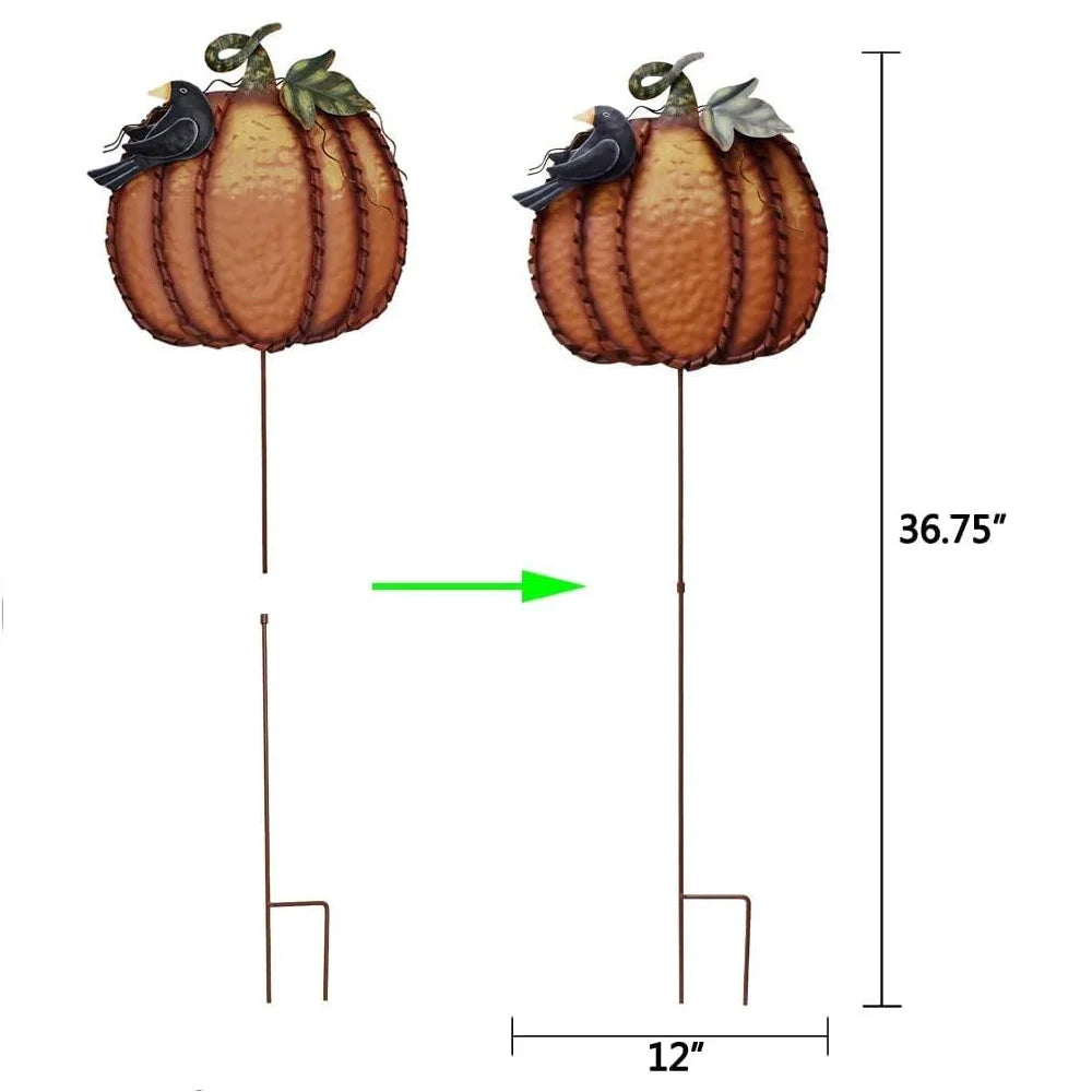 Harvest Pumpkin Garden Stake