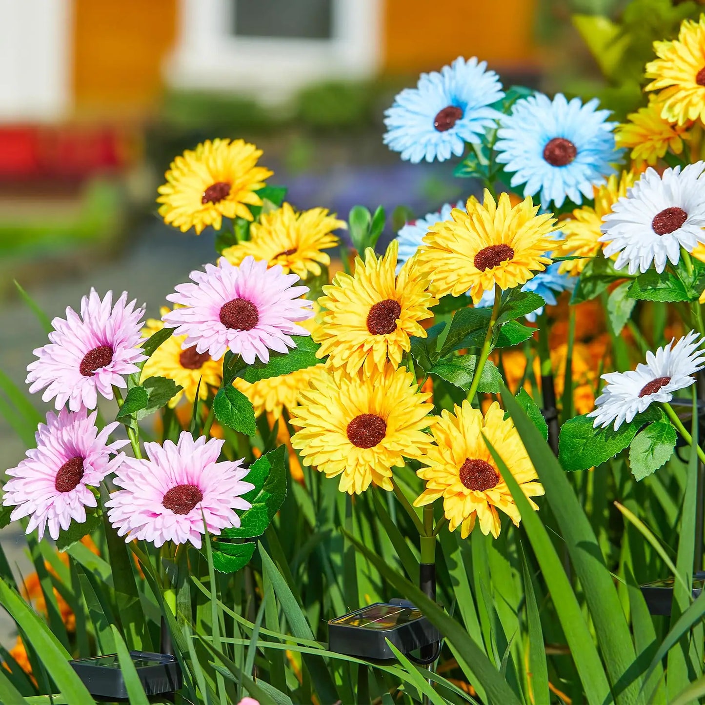 16 Glowing Daisy Flowers Solar Lights