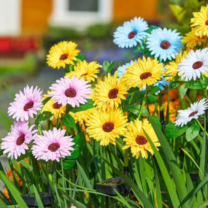 16 Glowing Daisy Flowers Solar Lights