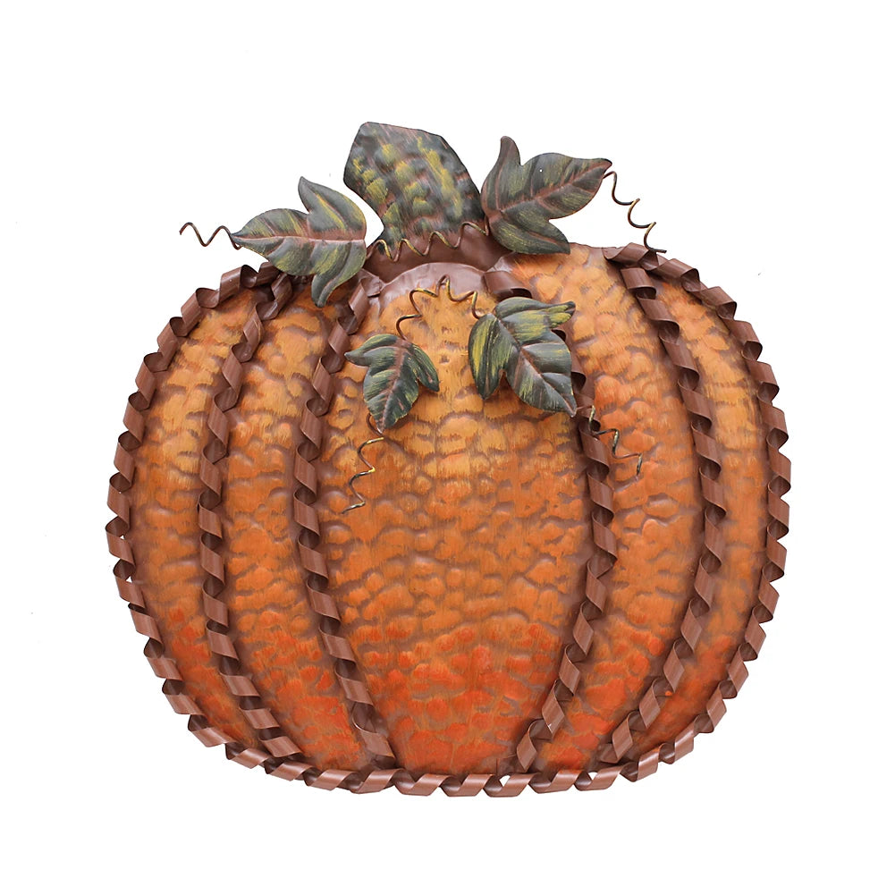 19" Height Metal Fall Pumpkin Decor