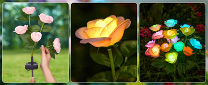 Color Changing Solar Powered Flowers Lights