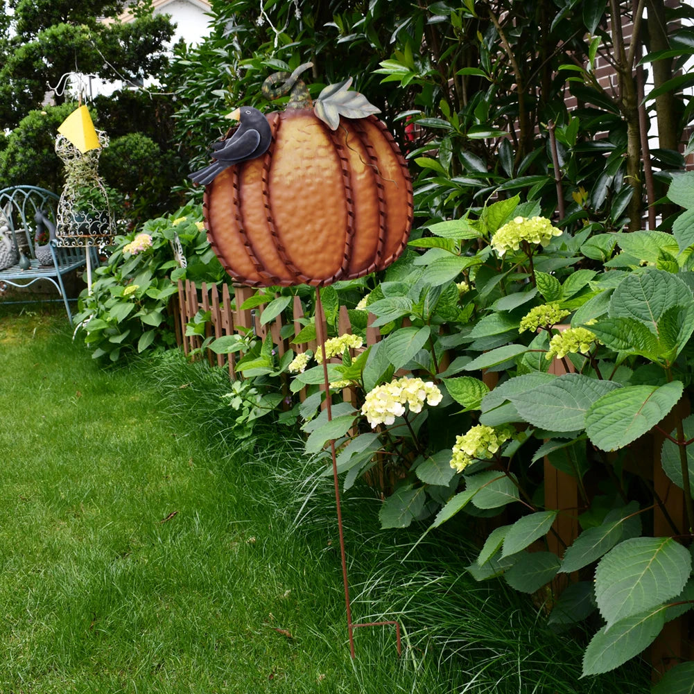 Harvest Pumpkin Garden Stake