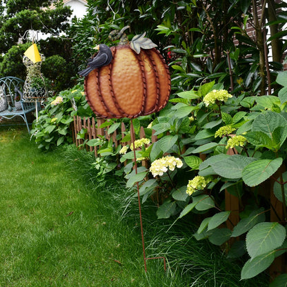Harvest Pumpkin Garden Stake