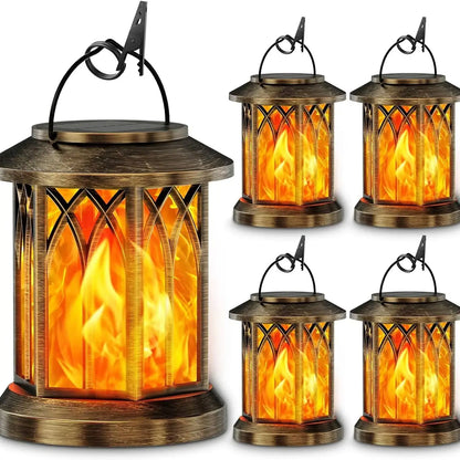 Waterproof Flickering Flame Solar Lantern