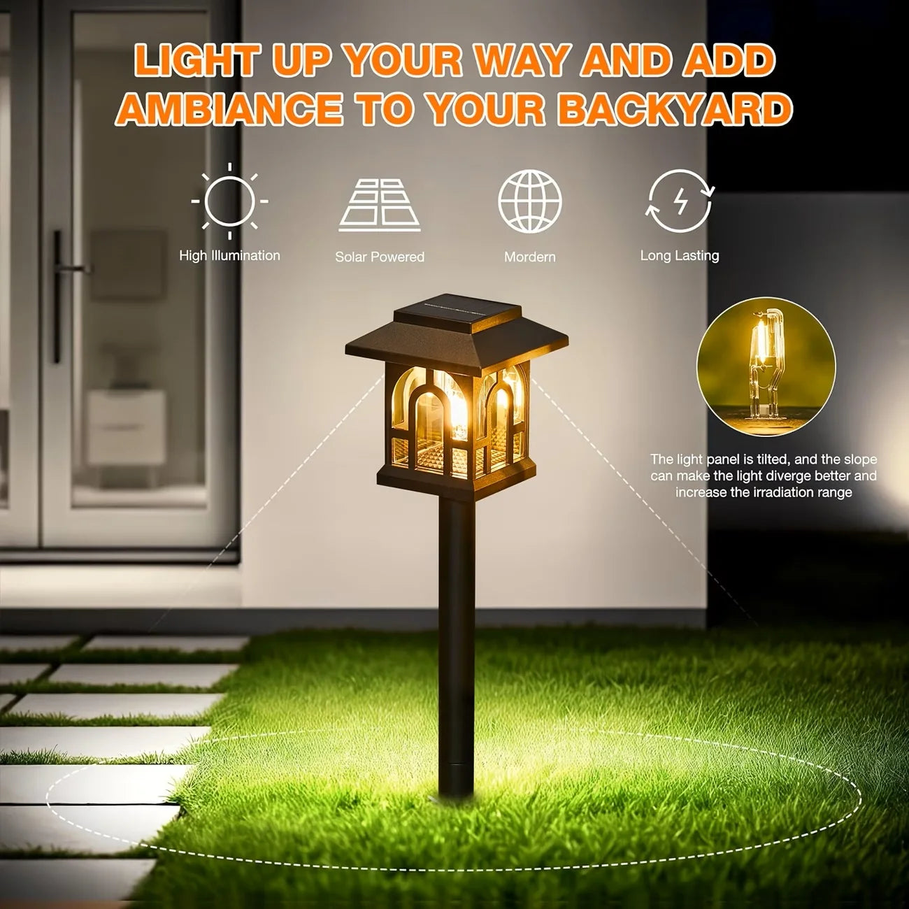 10Pack Solar Pathway Lights