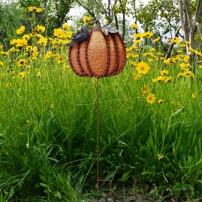 Harvest Pumpkin Garden Stake