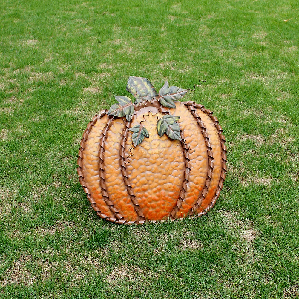 19" Height Metal Fall Pumpkin Decor