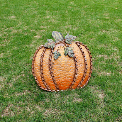 19" Height Metal Fall Pumpkin Decor