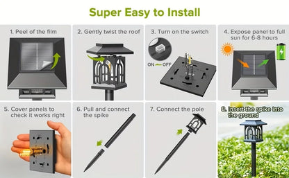 10Pack Solar Pathway Lights