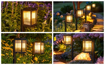 2/6 Pack Solar Pathway Garden Lights