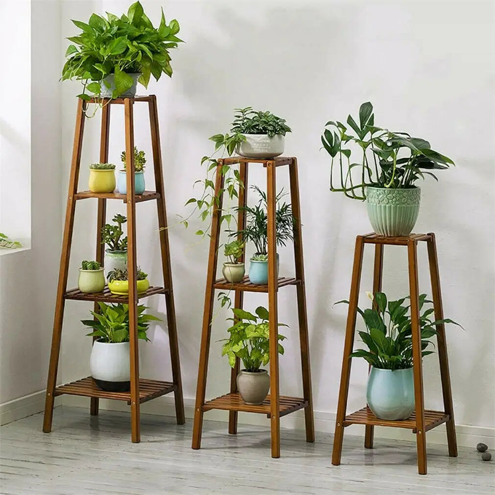 3 Teir Bamboo Plant Stand
